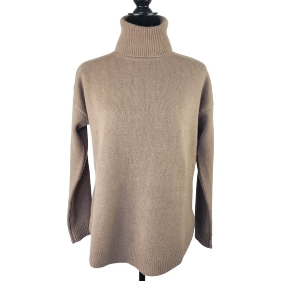 Splendid women’s tan color 100% cashmere turtleneck sweater size XS - Picture 1 of 9